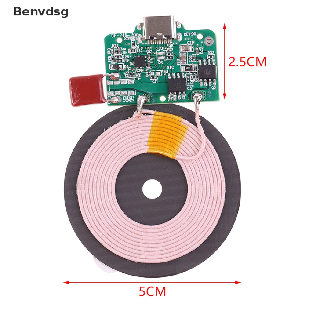 Mô đun sạc nhanh không dây qi 15w kèm hộp mạch pcba