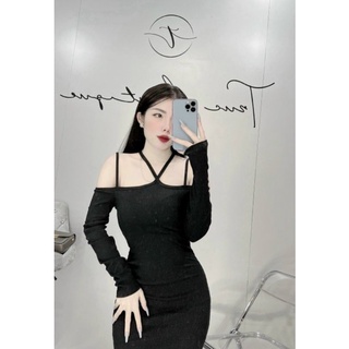 ĐẦM BODY 2 DÂY CHÉO LƯNG SEXY