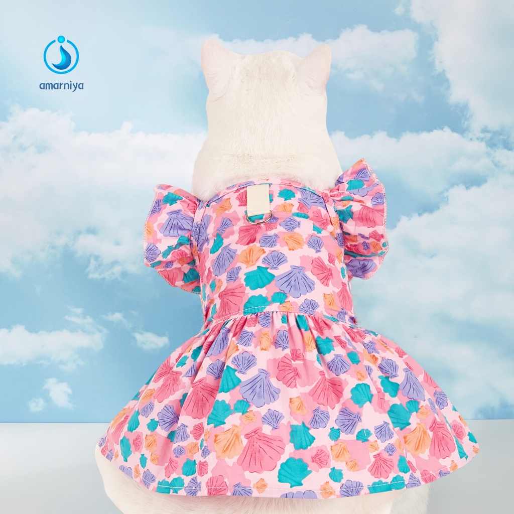 Đầm Mùa Hè Hai Chân Mềm Mại Họa Tiết AMAR Cho Cún Cưng