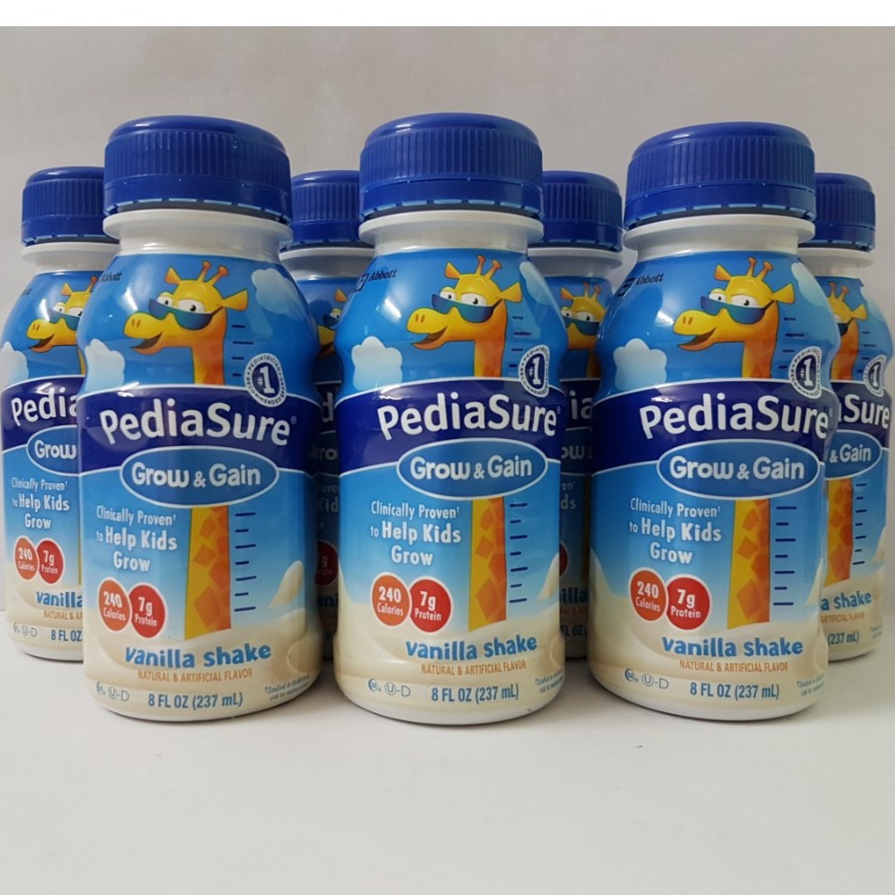 Chai Sữa Nước Pediasure Grow&Gain With Fiber Hương Vani cho bé từ 2 tuổi 237ml – Mỹ (Mẫu Mới 06/2021)