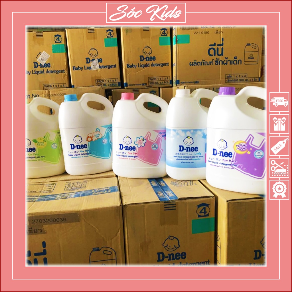 Nước Giặt Dnee Thái Lan 2 Trong 1 Cho Bé - CAN 3000ml | DATE 2024 | SIÊU THƠM | SIÊU TIẾT KIỆM | SÓC KIDS