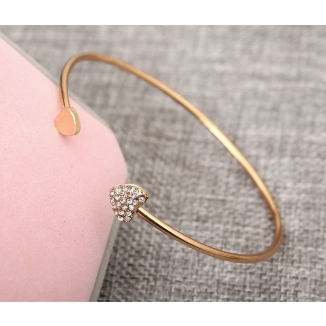 [Mã FAMAYFA giảm 10K đơn 50K] Lắc Tay Trái Tim đôi đính kim | BigBuy360 - bigbuy360.vn