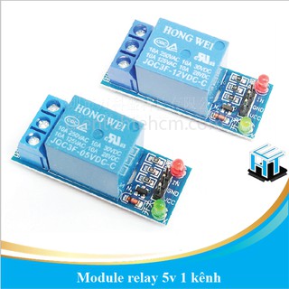 Module relay 5v 1 kênh màu xanh - Không cách ly