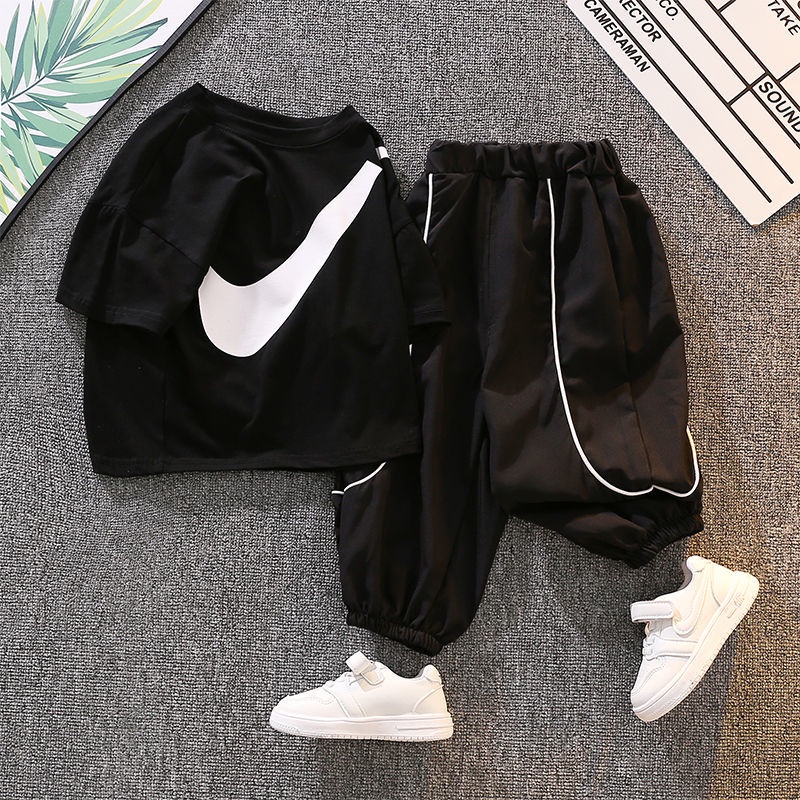 Áo Thun Hip Hop Tay Lửng Cổ Tròn Phong Cách Phương Tây Cho Bé 3-12 Tuổi