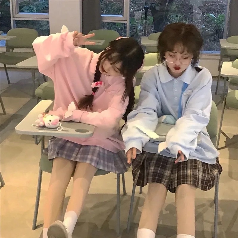 Áo phông polo dài tay gắn cánh dễ thương | BigBuy360 - bigbuy360.vn