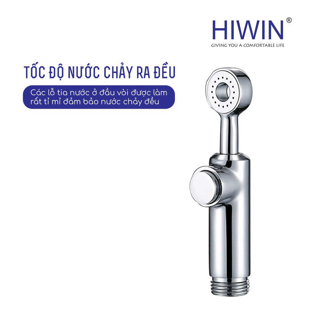 Bộ vòi xịt vệ sinh đa năng đồng mạ crom Hiwin PJF-2025