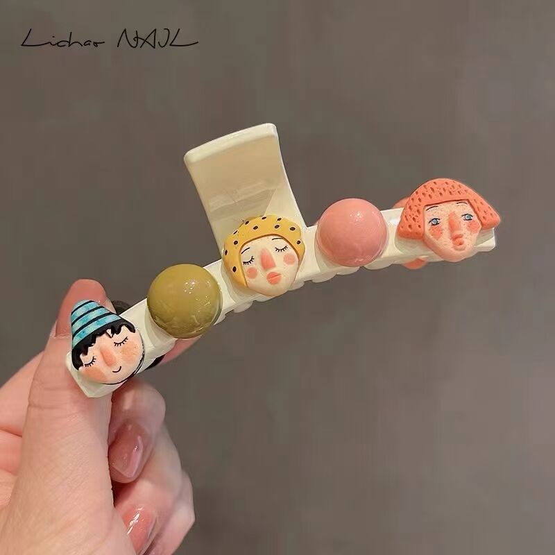 Kẹp tóc acrylic họa tiết hoạt hình dễ thương xinh xắn cho bé gái
