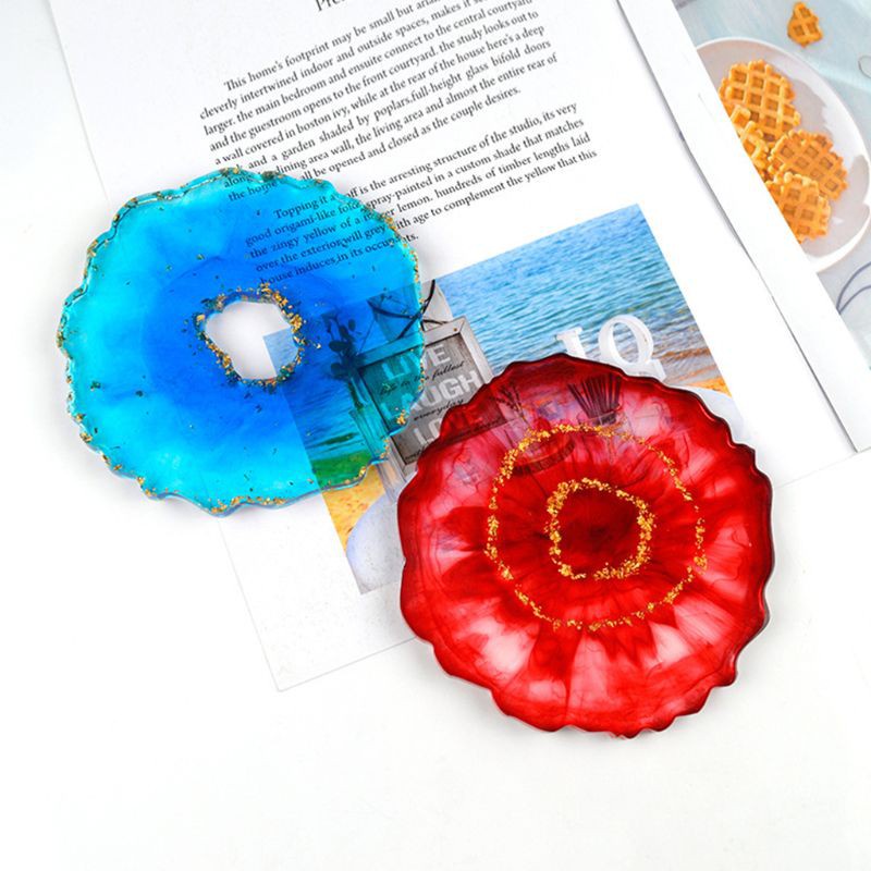 Khuôn silicone làm miếng lót ly bằng resin epoxy thiết kế độc đáo tiện dụng