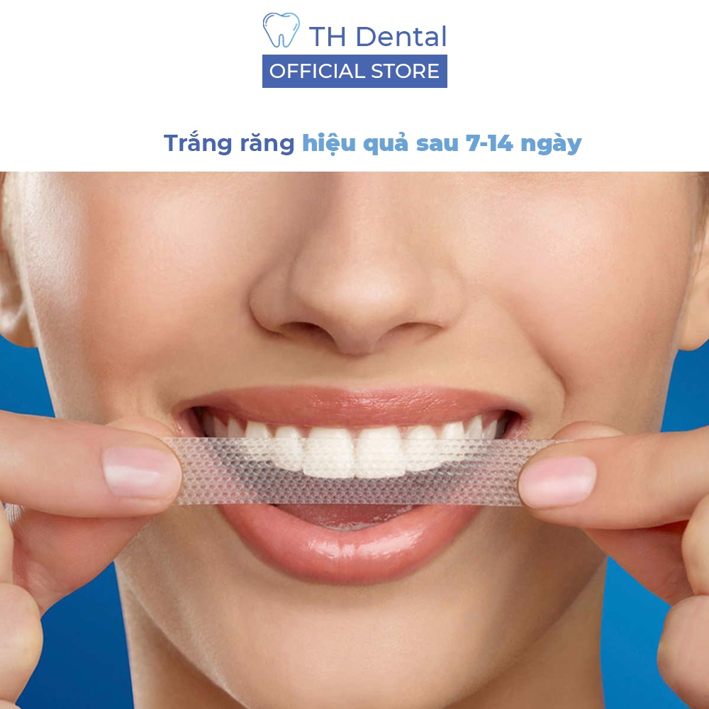Miếng dán trắng răng 7 ngày chính hãng 3D-5D White Teeth Whitening Strips tiện lợi