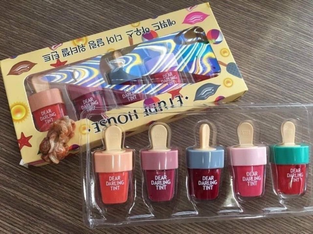 Set son 5 cây son tint que kem dear daring tint | BigBuy360 - bigbuy360.vn