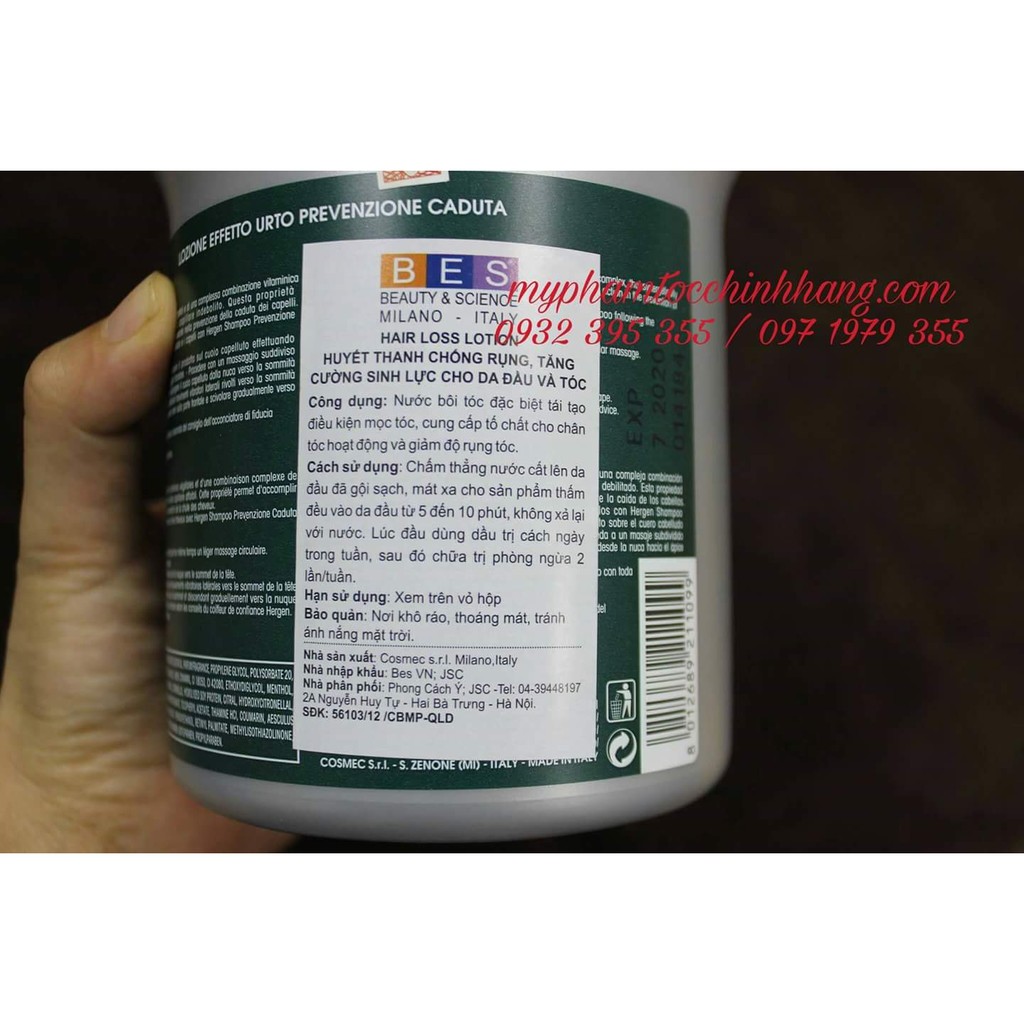 HUYẾT THANH CHỐNG RỤNG KÍCH THÍCH MỌC TÓC BES HERGEN 12 ống *10ml