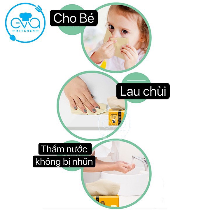 Combo 5 Gói Giấy Ăn Gấu Trúc Dai Mịn Sipiao Gói 300 Tờ