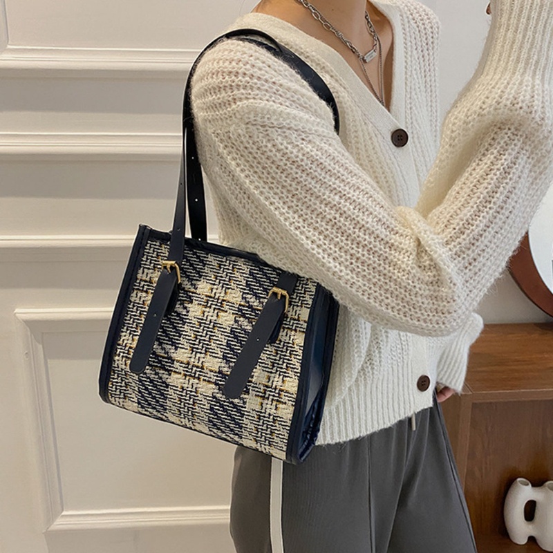 Túi Xách Da PU Họa Tiết Sọc Thời Trang Dành Cho Nữ