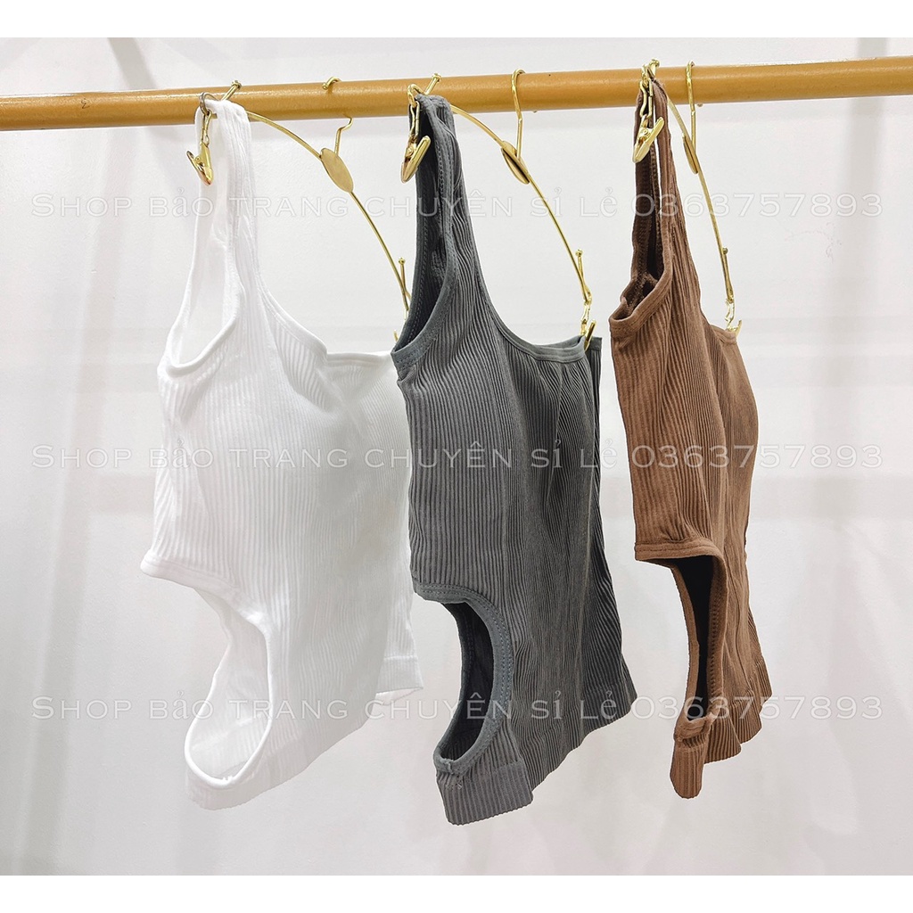Áo Bra Kèm Đệm Khoét Phần Eo Quai Chéo - Áo Ôm Body Kiểu Dáng Hàn