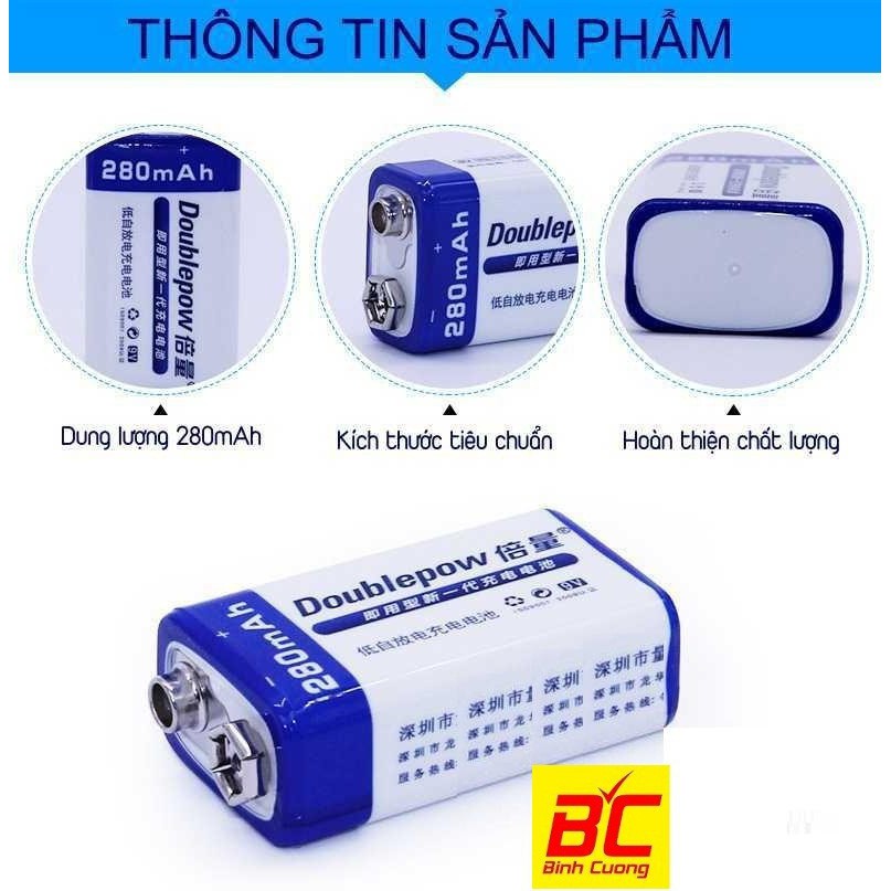 Hộp 2 Pin 9V 280mAh