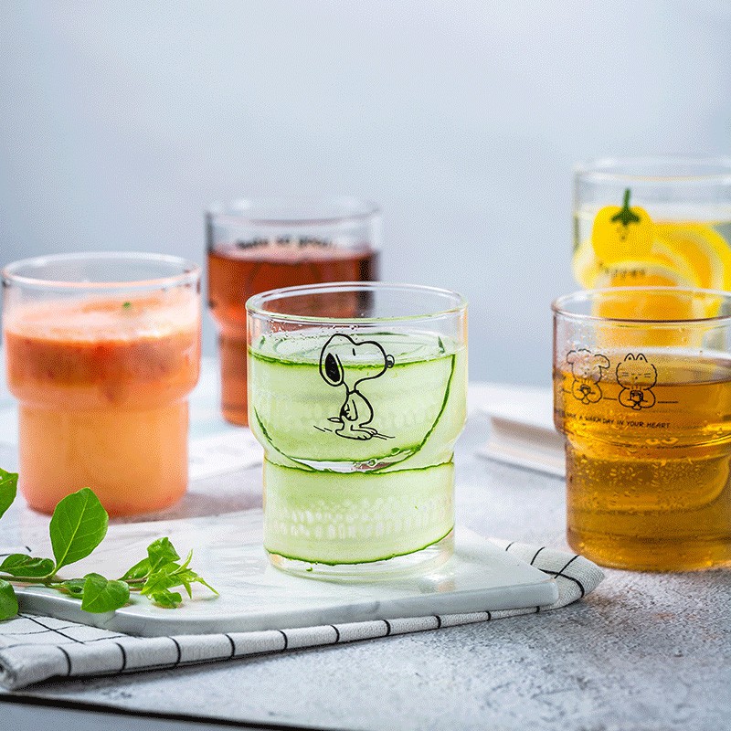 Cốc Thủy Tinh Họa Tiết Hoạt Hình Dễ Thương | BigBuy360 - bigbuy360.vn