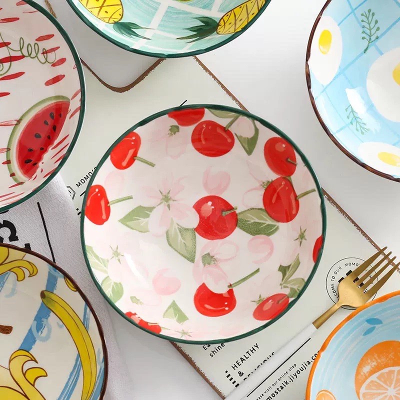 SẴN Bát sứ ăn dặm tô nhỡ ăn chè chén sứ hoạ tiết hoạt hình ngộ nghĩnh bát tô nhỡ