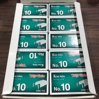 Bộ 5-10 hộp kim bấm số 3, số 10