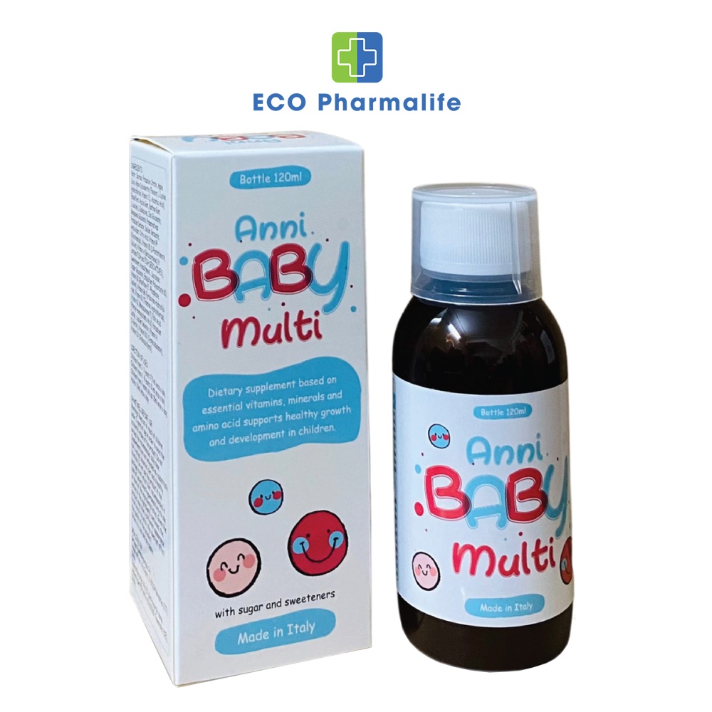 Vitamin tổng hợp ANNI BABY Multi Hộp 120ml – bổ sung 21 loại vitamin, khoáng chất giúp tăng đề kháng, ăn ngon