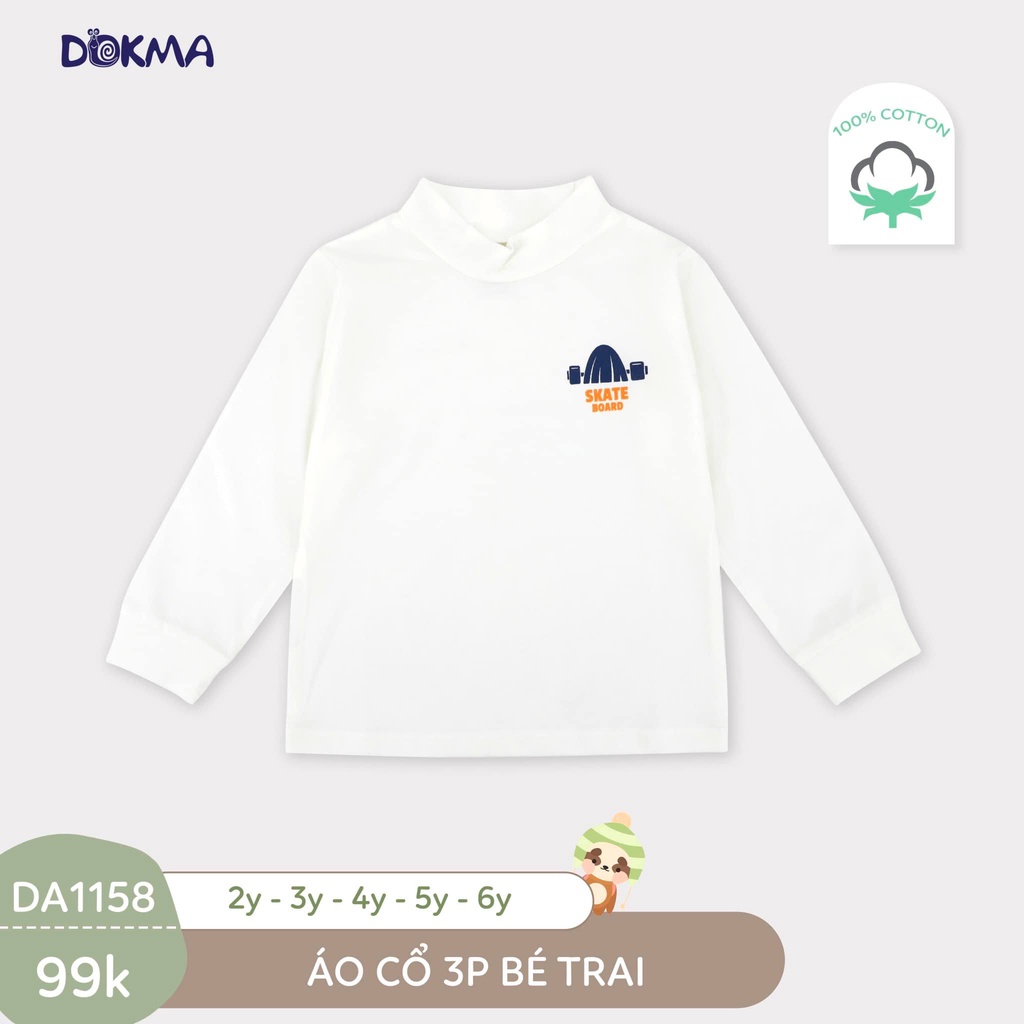 2-6Y Áo cổ 3 phân bé trai Dokma DA912/DA1158