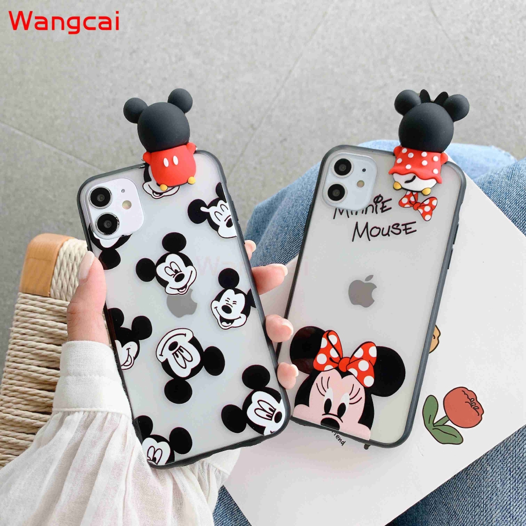 Ốp điện thoại nhám hình Mickey Minnie cho Xiaomi Poco X2 Mi Note 10 CC9 9T Pro CC9e A3 A2 8 Lite 9 SE A1 Pocophone F1