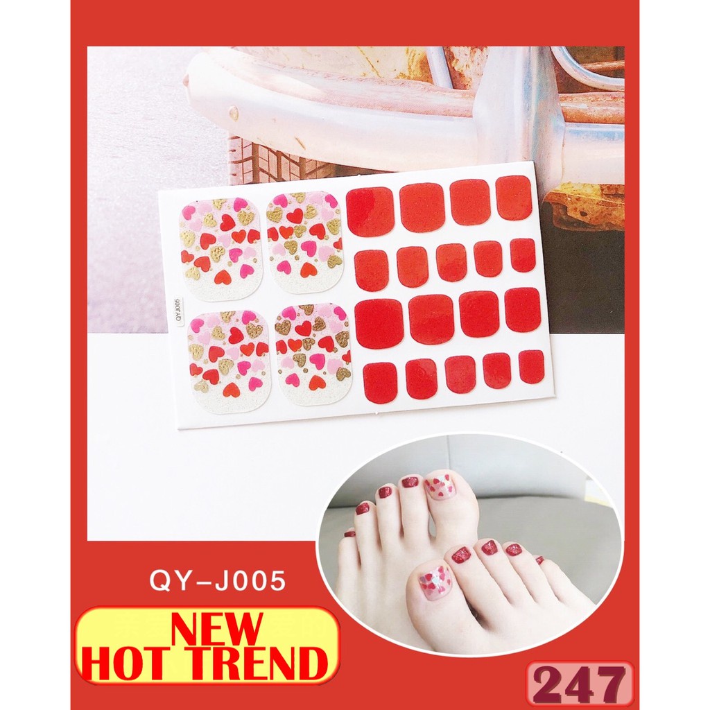 Set Sticker Dán Móng Chân 3D Cực Xinh Cho Các Nàng P247 QY003-019 SIÊU HOT