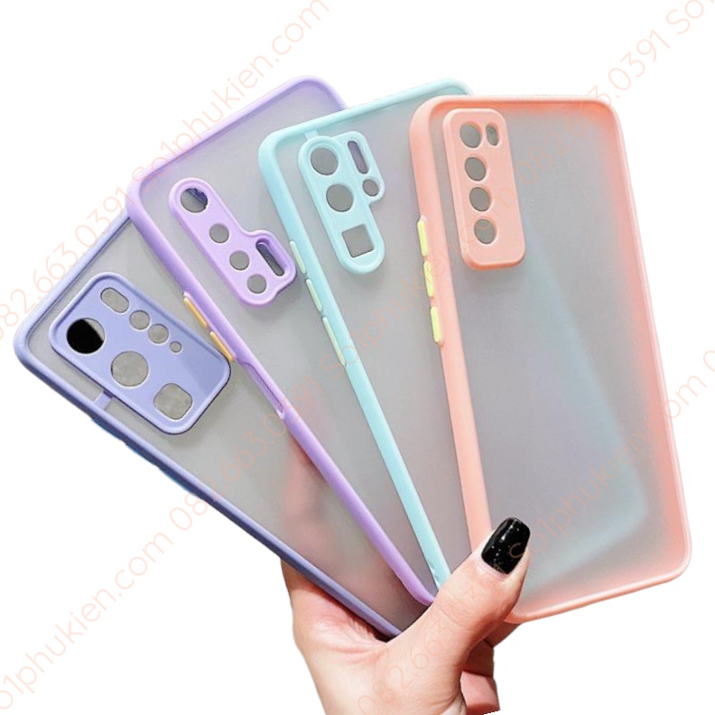 Ốp lưng Oppo A15 A52 A53 A54  A94 A91 A31chất liệu nhám viền màu , bảo vệ camera