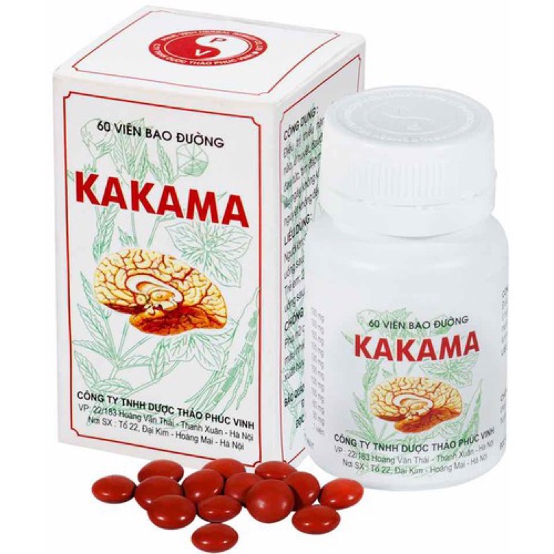 KAKAMA PV - 60 viên - Thiểu năng tuần hoàn não