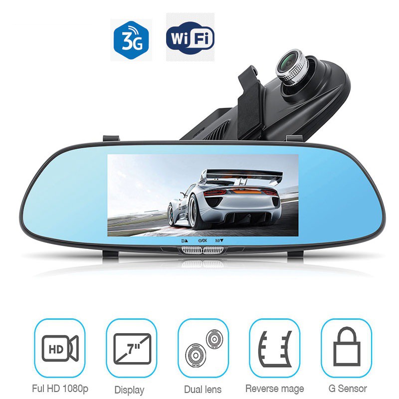 Camera hành trình ô tô CARPRO – 686G kẹp gương , Full HD, 3G/Wifi ,GPS, Bluetooth, xem video từ xa, Bluetooth, xem video