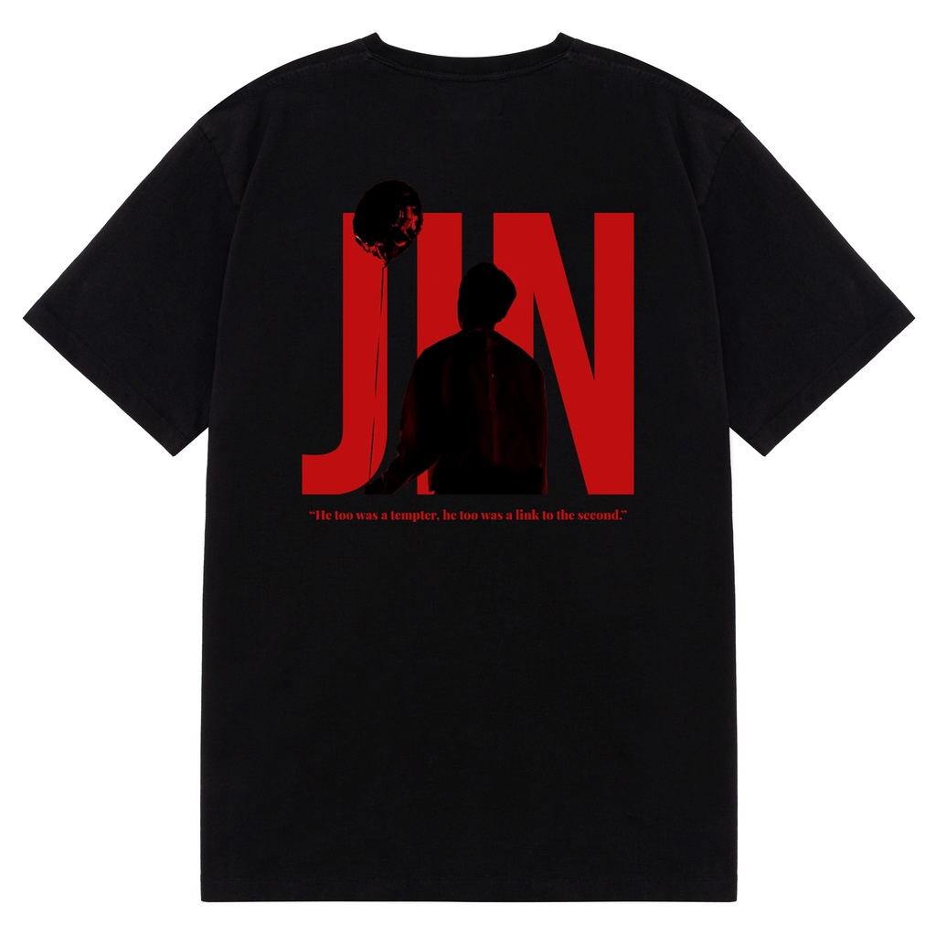 JIN TEE - Áo thun BTS unisex oversize 2 màu đen/trắng