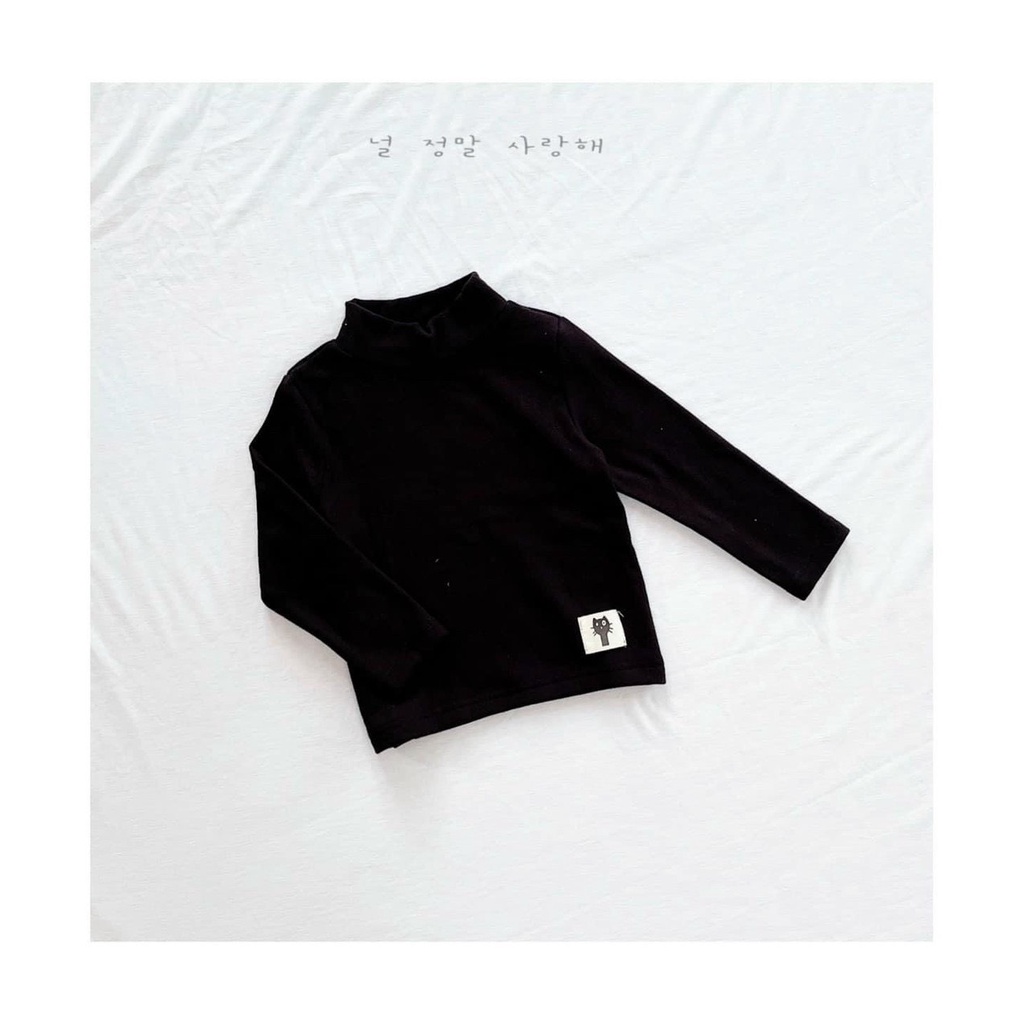 Set 3 áo cổ cao 3p cho bé trai bé gái, áo cotton zip dài tay thu đông màu đẹp dễ phối đồ co giãn thoải mái