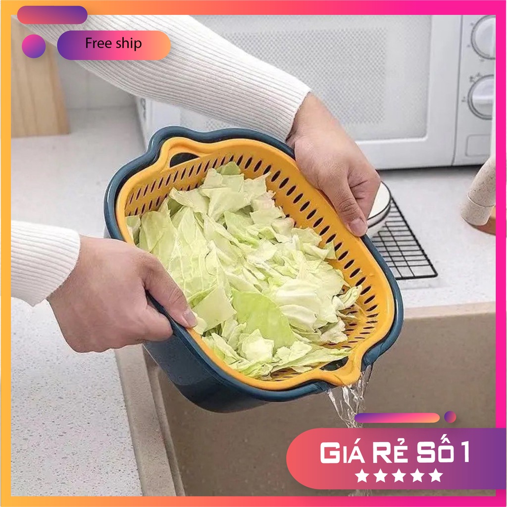 Bộ Rổ 6 Món Kèm Chậu Chất Liệu Nhựa Cao Cấp, Đựng Đồ Đa Năng