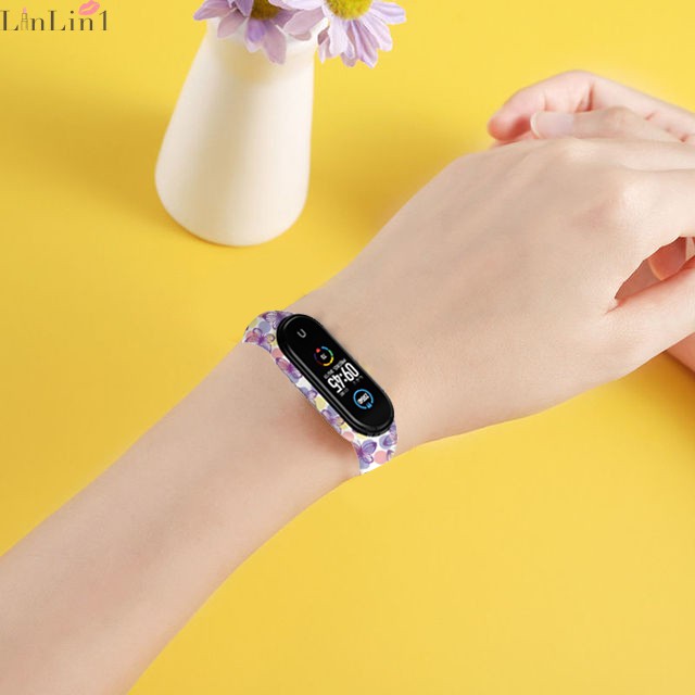 Thông Minh Dây Đeo Thay Thế Chất Liệu Silicon Màu Trơn Cho Xiaomi Mi Band 3 / 4 / 5