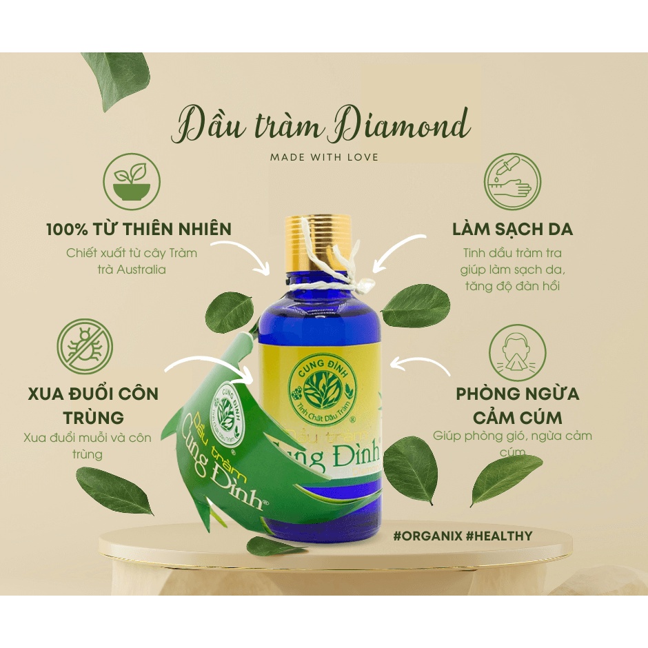 [CAO CẤP] Dầu tràm Cung Đình Diamond 50ml - Dầu tràm CHẤT LƯỢNG CAO cho MẸ và BÉ