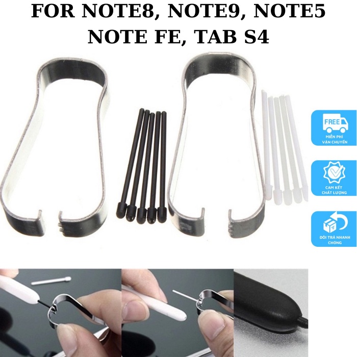 Ngòi Bút Spen Samsung Note 9, Note 8, Tab S4 - Bộ 5 Ngòi Bút Spen