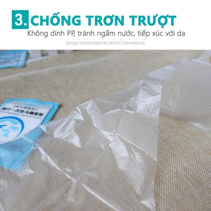 [Set 5 tờ] Giấy Lót Bồn Cầu Kháng Khuẩn Chống Thấm Nước - Giấy Lót Toilet Du Lịch Tiện Lợi 🍉Duashop🍉