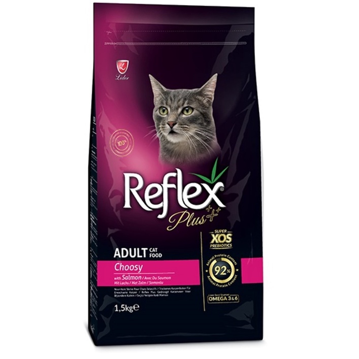 Thức ăn cho mèo kén ăn Reflex Plus Adult Cat Food Choosy Salmon 1,5kg