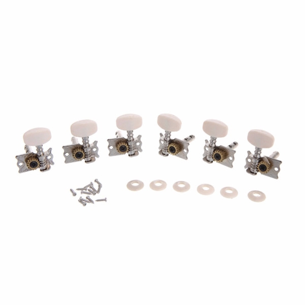 Bộ 6 chốt điều chỉnh dây đàn guitar+6 vòng+12 ốc vít thay thế tiện dụng