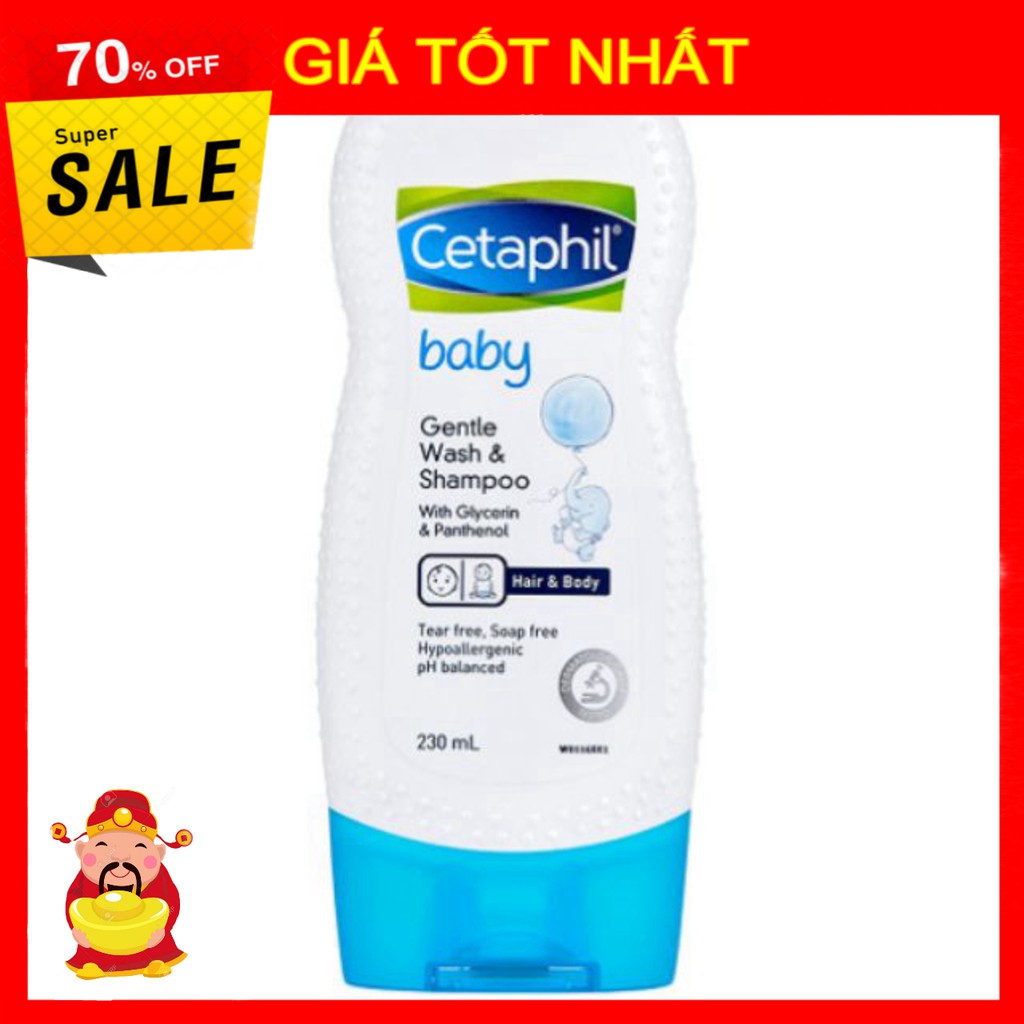 [ GIÁ TỐT NHẤT ]  Sữa Tắm gội Cetaphil Dưỡng Ẩm Da Cho Bé 230ml [ HÀNG CHÍNH HÃNG ]