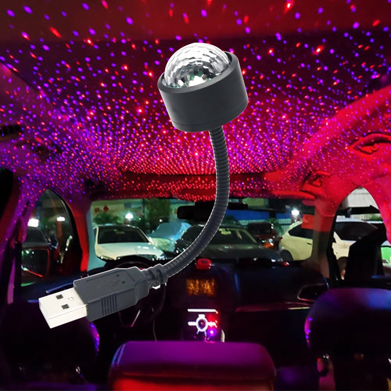 Đèn Xoay Rgb Usb Chiếu Ánh Sáng Sao Ban Đêm Nhiều Màu Trang Trí Cho Quán Bar Club Tiệc Xe Hơi