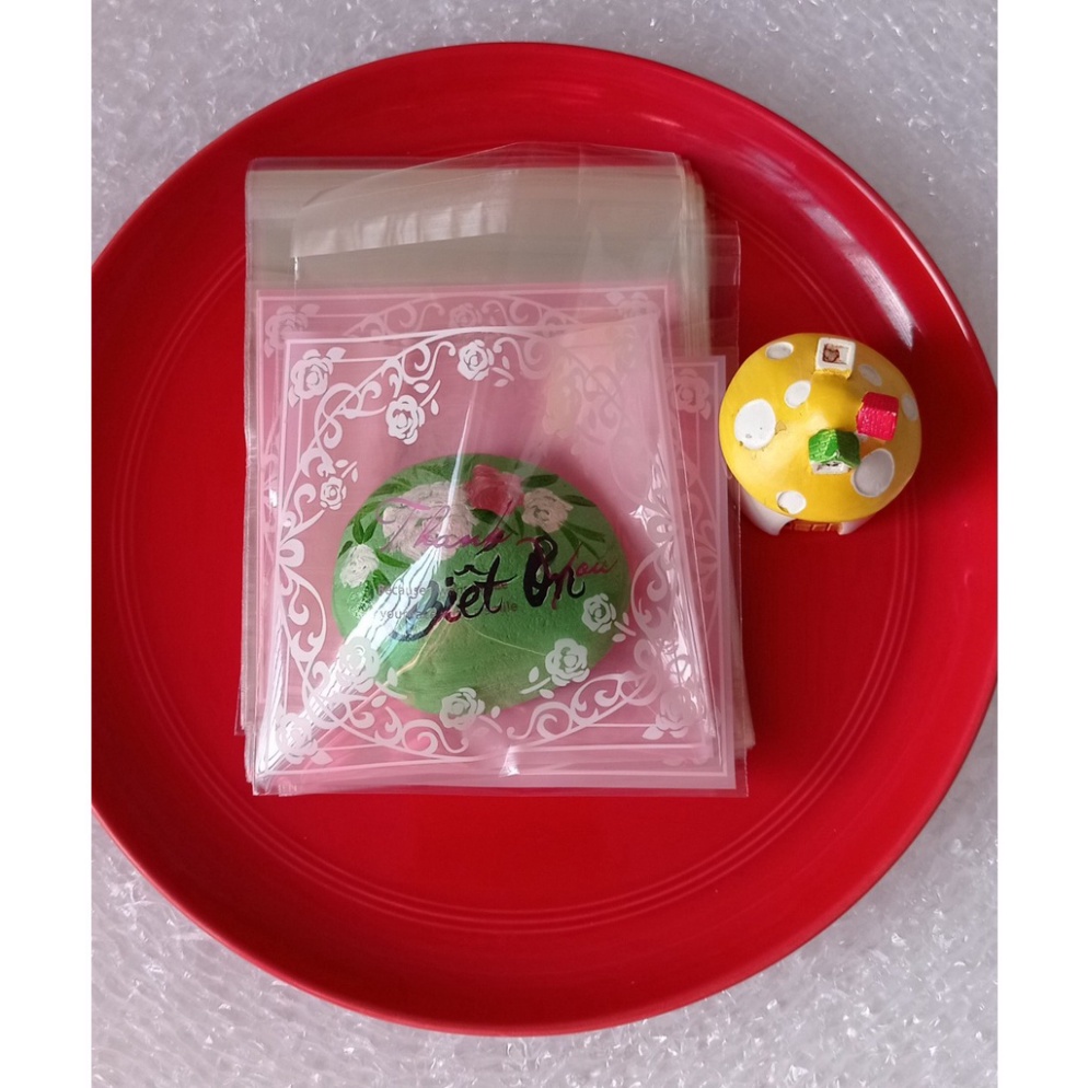 Set 50 Bộ túi kèm Khay bánh trung thu/cookies/nougat/túi đựng kẹo mứt ...