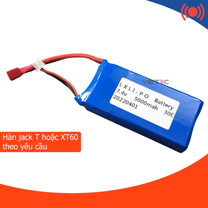 Pin Lipo 2s 7.4V dung lượng 4000mAh độ cho xe điều khiển từ xa 144001 và các loại xe khác