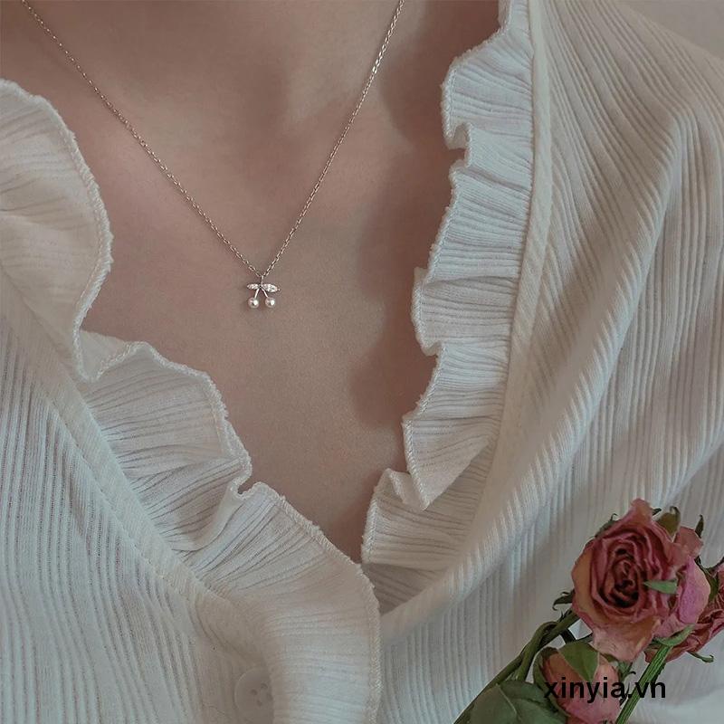 Vòng cổ Ngọc Trai Không Phai Màu Nhẹ Nhàng Đơn Giản Sang Trọng Niche