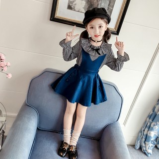( Xả Hàng Lẻ Size ) Sét Váy Yếm Bò Xinh Xắn Cho Bé Gái (Chất Đẹp )