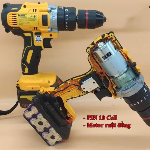 [CHÍNH HÃNG] Máy khoan Dewalt 118V Tặng kèm 2 PIN VÀ BỘ PHỤ KIỆN CAO CẤP