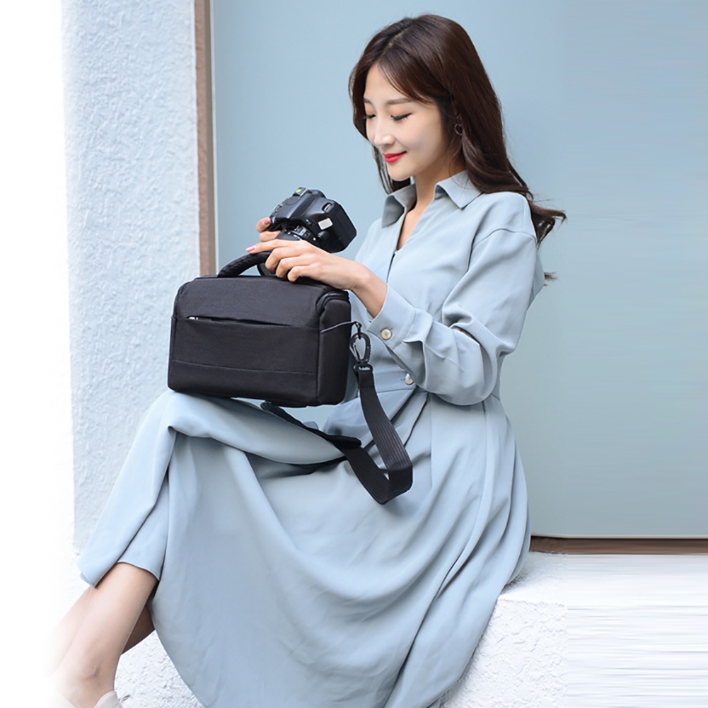 Túi đựng máy ảnh DSLR đeo vai có khóa kéo thoáng khí