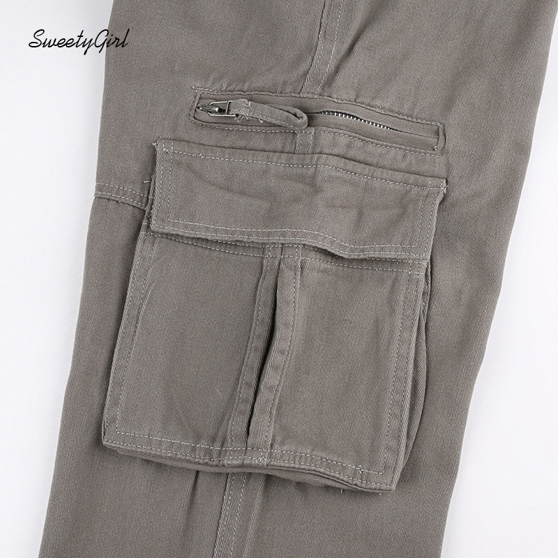 Quần Dài Thể Thao Lưng Thấp Màu Xám Trơn Phối Nút Thời Trang 2022 Cho Nữ