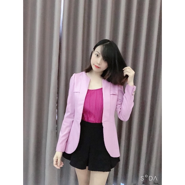 áo blazer hồng nhẹ ( chỉ bán live)