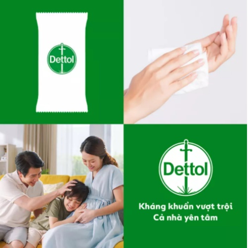 Quà tặng không bán - Khăn ướt Dettol kháng khuẩn