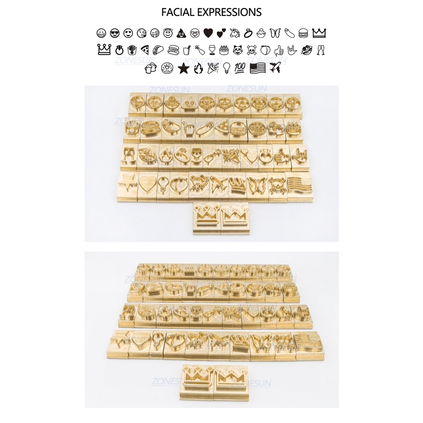 Khuôn Dập Bằng Đồng Thau 5cm Dùng Làm Đồ Da DIY